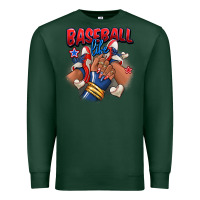 Sports Green Baseball life afro girl sneakers Premium Sweatshirt - RanaPortraitStore