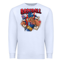 White Baseball life afro girl sneakers Premium Sweatshirt - RanaPortraitStore