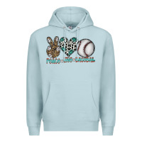 Blue Mist peace love baseball Premium Hoodie - CowhideDigitalArt