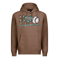 Chestnut peace love baseball Premium Hoodie - CowhideDigitalArt