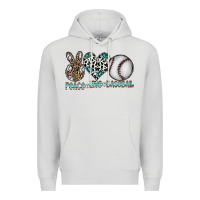 Dove Grey peace love baseball Premium Hoodie - CowhideDigitalArt