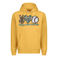 Mustard peace love baseball Premium Hoodie - CowhideDigitalArt