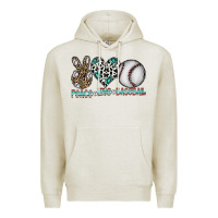 Oatmeal Heather peace love baseball Premium Hoodie - CowhideDigitalArt