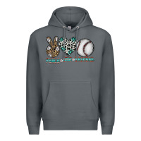 Rock peace love baseball Premium Hoodie - CowhideDigitalArt
