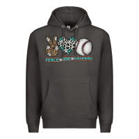 Smoke peace love baseball Premium Hoodie - CowhideDigitalArt
