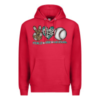 Cardinal peace love baseball Premium Hoodie - CowhideDigitalArt