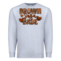 Heather Grey Brown sugar babe Premium Sweatshirt - RanaPortraitStore