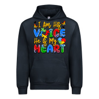 Navy i am his voice he is my heart Urban Hoodie - JahusDesignShop