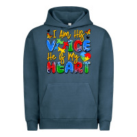 Pigment Midnight Navy i am his voice he is my heart Urban Hoodie - JahusDesignShop