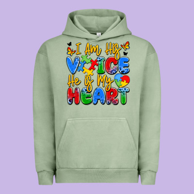 I Am His Voice He Is My Heart Urban Hoodie Designed By Jahusdesignshop