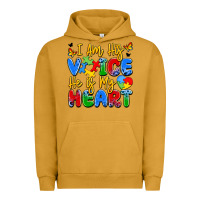 Pigment Peanut Butter i am his voice he is my heart Urban Hoodie - JahusDesignShop