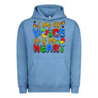 Pigment Pebble Blue i am his voice he is my heart Urban Hoodie - JahusDesignShop