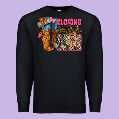 Premium Sweatshirt Closing deals in high heels black fashion girl