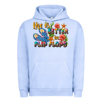 Pigment Grape Ice life is better in flip flops summer Urban Hoodie - JahusDesignShop