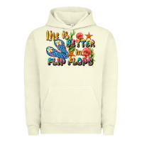 Pigment Pistachio life is better in flip flops summer Urban Hoodie - JahusDesignShop
