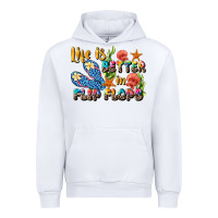 White life is better in flip flops summer Urban Hoodie - JahusDesignShop