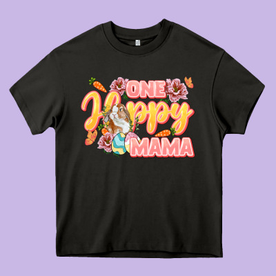 One Hoppy Mama Heavy Core Tee Designed By Lillyallendesigns