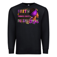 Black Faith it does not make things easy Premium Sweatshirt - RanaPortraitStore
