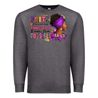 Charcoal Heather Faith it does not make things easy Premium Sweatshirt - RanaPortraitStore