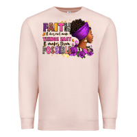 Pale Pink Faith it does not make things easy Premium Sweatshirt - RanaPortraitStore