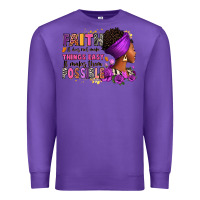 Purple Faith it does not make things easy Premium Sweatshirt - RanaPortraitStore