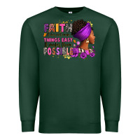 Sports Green Faith it does not make things easy Premium Sweatshirt - RanaPortraitStore