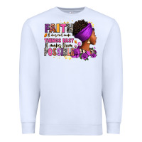 White Faith it does not make things easy Premium Sweatshirt - RanaPortraitStore