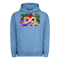 Pigment Pebble Blue infinity symbol autism Urban Hoodie - JahusDesignShop