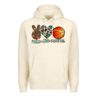 Sandshell peace love basketball Premium Hoodie - CowhideDigitalArt