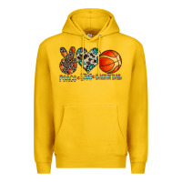 Lemon peace love basketball Premium Hoodie - CowhideDigitalArt