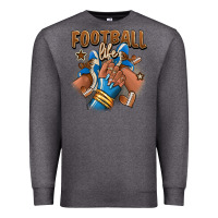 Charcoal Heather Football life afro girl sneakers Premium Sweatshirt - RanaPortraitStore