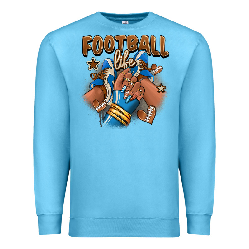 Football Life Afro Girl Sneakers Premium Sweatshirt by RanaPortraitStore | Teevron