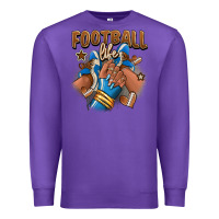 Purple Football life afro girl sneakers Premium Sweatshirt - RanaPortraitStore