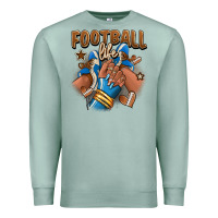 Seafoam Football life afro girl sneakers Premium Sweatshirt - RanaPortraitStore