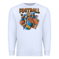 White Football life afro girl sneakers Premium Sweatshirt - RanaPortraitStore