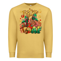 Antique Gold Festive af Christmas black girl sneakers Premium Sweatshirt - RanaPortraitStore
