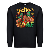 Black Festive af Christmas black girl sneakers Premium Sweatshirt - RanaPortraitStore
