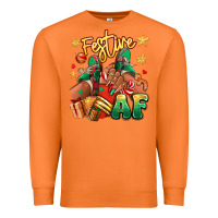 Carrot Festive af Christmas black girl sneakers Premium Sweatshirt - RanaPortraitStore