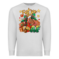 Dove Grey Festive af Christmas black girl sneakers Premium Sweatshirt - RanaPortraitStore