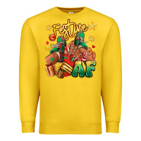 Lemon Festive af Christmas black girl sneakers Premium Sweatshirt - RanaPortraitStore