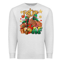 Oatmeal Heather Festive af Christmas black girl sneakers Premium Sweatshirt - RanaPortraitStore