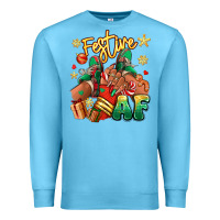 Ocean Blue Festive af Christmas black girl sneakers Premium Sweatshirt - RanaPortraitStore