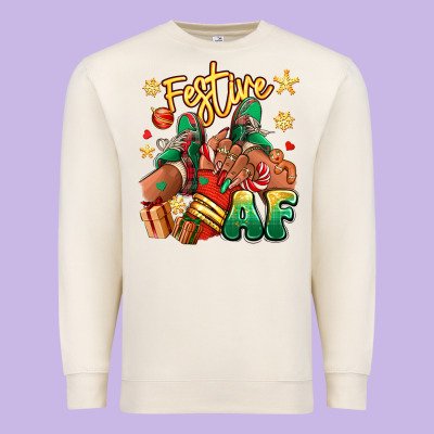 Premium Sweatshirt Festive af Christmas black girl sneakers