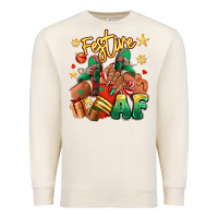 Sandshell Festive af Christmas black girl sneakers Premium Sweatshirt - RanaPortraitStore