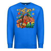 True Royal Festive af Christmas black girl sneakers Premium Sweatshirt - RanaPortraitStore