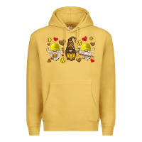 Antique Gold softball gnome Premium Hoodie - HRA Design Shop