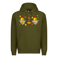 Army Green softball gnome Premium Hoodie - HRA Design Shop