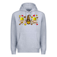 Heather Grey softball gnome Premium Hoodie - HRA Design Shop