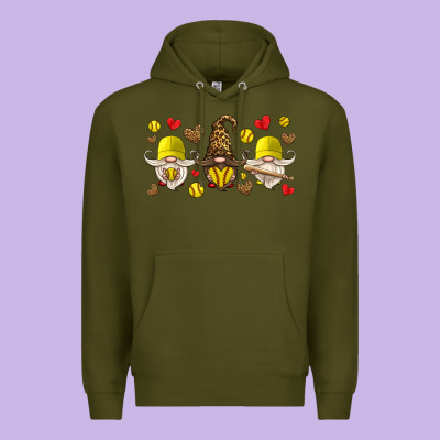 Softball Gnome Premium Hoodie Designed By Hra Design Shop