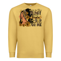 Antique Gold Even in the midst of my storm afro woman Premium Sweatshirt - RanaPortraitStore